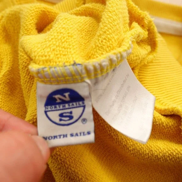 North Sails Sweater Men L Yellow Organic Cotton Crewneck Sweatshirt Light ECO - Picture 14 of 16